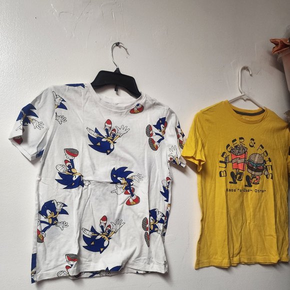 Old navy Lot of 2 Boys Graphic Tshirts 10-12 large Cotton blend Weekends NWOT # - Picture 1 of 8